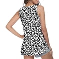 thumbnail image 4 of JuneFish Women's Summer Side Split Sleeveless Tanks Casual V-Neck T-Shirt, 4 of 5