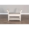 thumbnail image 6 of Sunny Designs 28" Farmhouse Wood Accent Bench with Storage in Marble White, 6 of 8