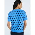 thumbnail image 5 of Free Assembly Women's and Women's Plus Cozy Yarn Shrunken Sweater Tee with Short Sleeves, Solid & Print, Lightweight, Sizes XS-4X, 5 of 5