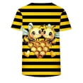 thumbnail image 3 of Womens Cute Bee Graphic T Shirts Stripe Casual Short Sleeve Summer Shirts Fashion Comfy Crewneck Tees Trendy Lightweight Basic Tunic Tops, 3 of 5