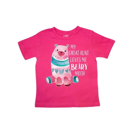 

Inktastic My Great Aunt Loves Me Beary Much with Cute Bear Gift Toddler Boy or Toddler Girl T-Shirt