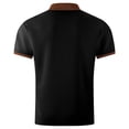 thumbnail image 5 of Paiwinds Men's Color Block Short Sleeve Half-Zip Stand Collar Pocket Casual Sportswear T-Shirt, 5 of 9