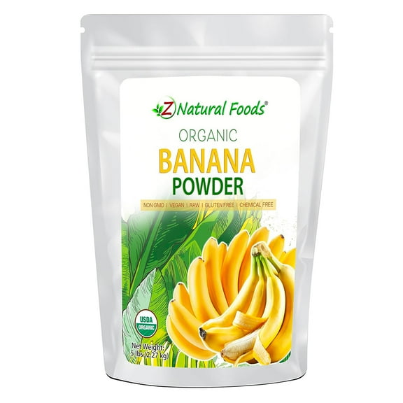 Z Natural Foods Organic Banana Powder for Glowing Skin and Enhanced Immunity, Great in Juice, Smoothies, and Recipes, Non-GMO, Vegan, Gluten-Free, Kosher, 1 lb.