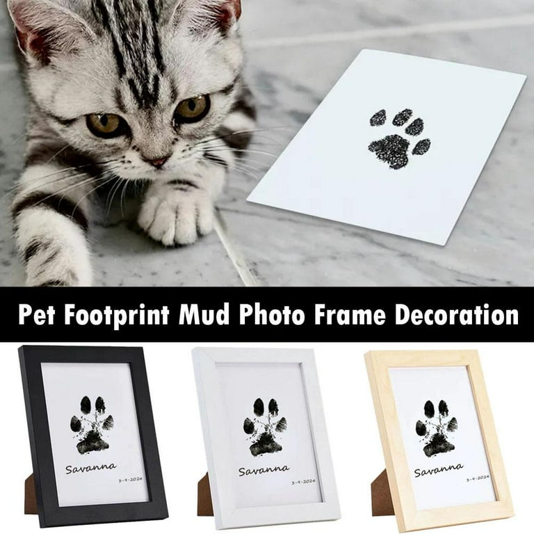 UOYOTT Paw Print Kit for Dog Cat Large Pawprints Area Pet Paw Print Impression Kit with Soft Clay DIY Dog Print Kit Pawprint Keepsake Frame for Pets Personalized Dog Cat Gifts L2U2