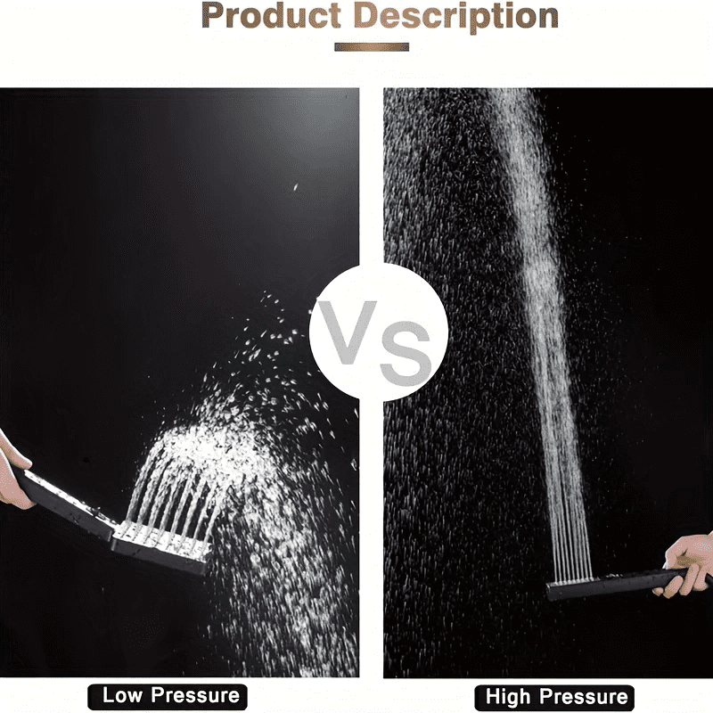 Shower Head with Hose, 8'' High Pressure Rain Shower Head, Handheld Shower Head Combo, 2+1 Spray Settings Adjustable Shower Head with Holder, Height/Angle Adjustable