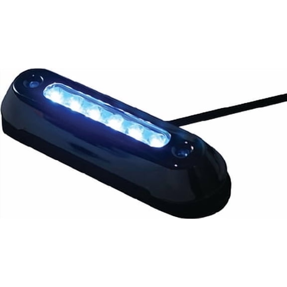 T-H Marine Supplies LED-SM7815-B-DP Stainless Steel Bezel LED Oval Underwater Light, Blue