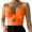 181#Orange, variant on Women's Workout Sports Bras Fitness Padded Backless Yoga Crop Tank Top Twist Back Cami