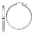 thumbnail image 1 of 14k White Gold 3mm Xl Extra Large Hoop Earrings Round, 1 of 8