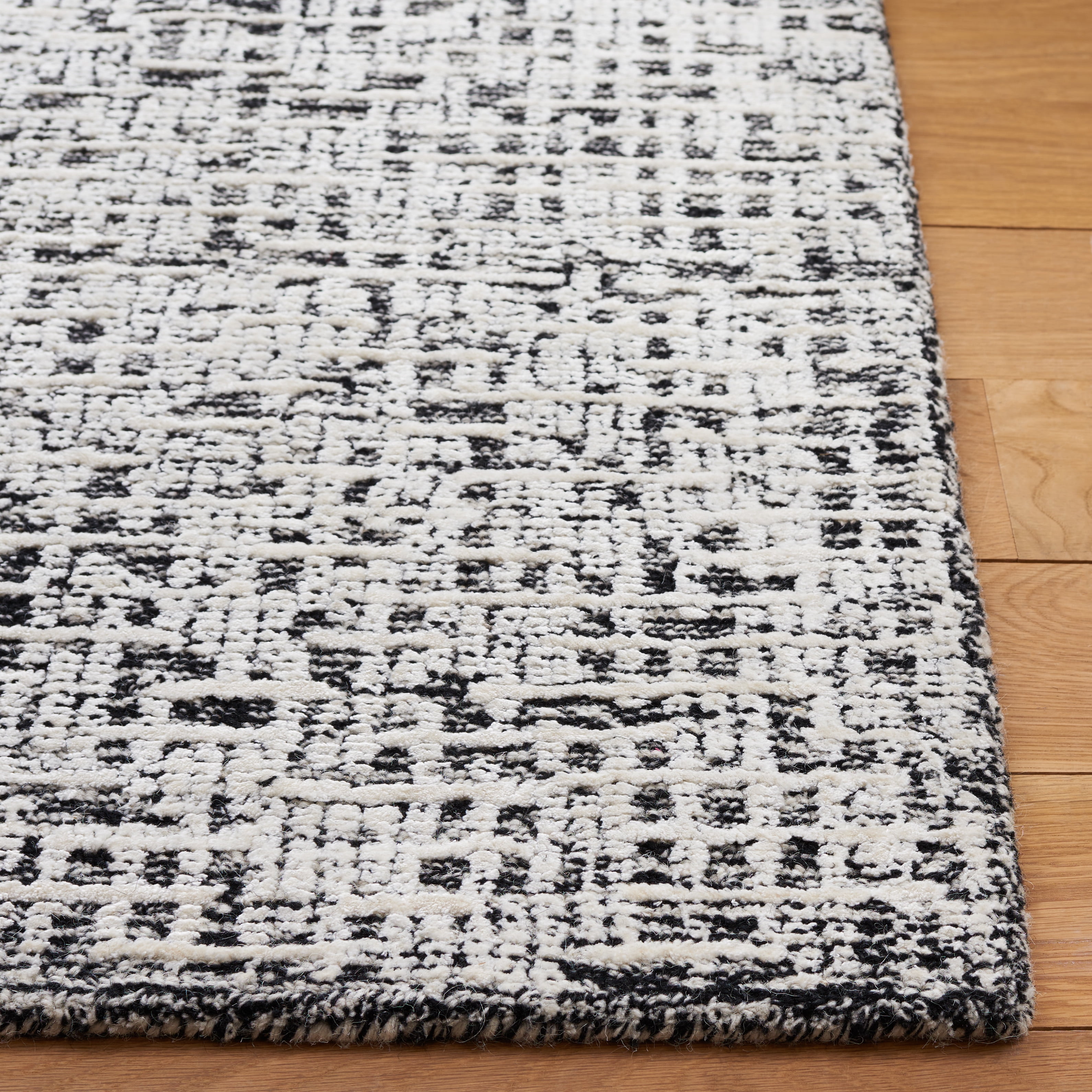 SAFAVIEH Glamour Ida Abstract Area Rug, Black/Ivory, 8' x 10'