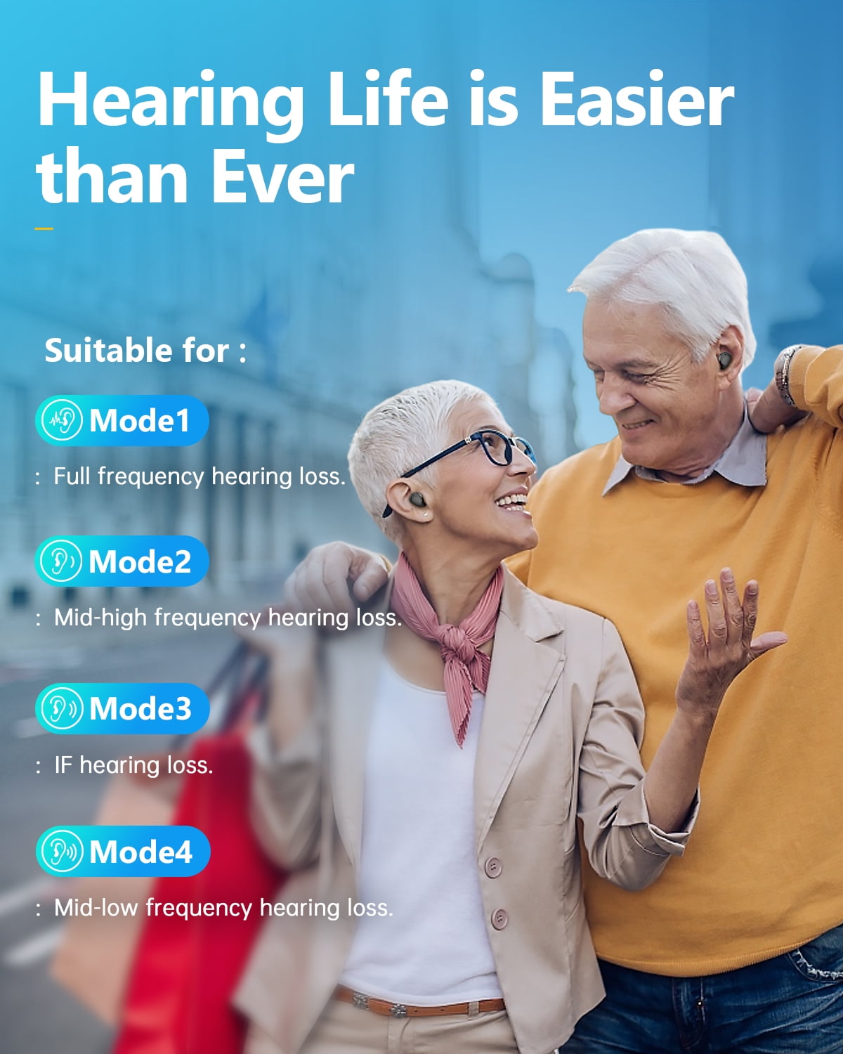 HealthTree In-the-Ear Hearing Aids for Seniors Rechargeable with Noise Cancelling