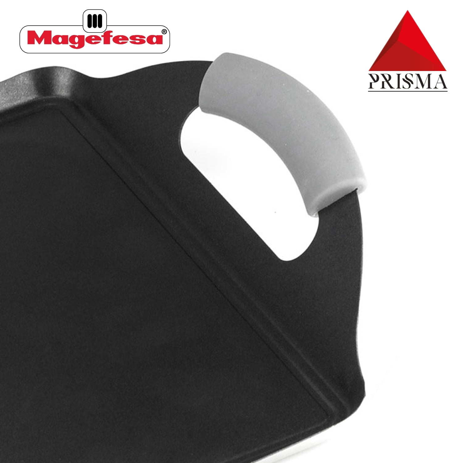 Magefesa Prisma Stainless Steel Non-Stick Griddle Pan, 10.6" x 8.3", Induction Compatible, Dishwasher Safe