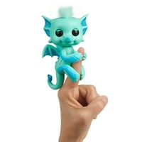 Fingerlings - Interactive Baby Dragon - Noa (Green with Blue) By WowWee