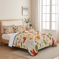 thumbnail image 5 of 3 Pieces Queen Quilt Set,Country Fall Maple Leaf Soft Bedding Sets with 1 Quilt & 2 Pillow Shams,Vintage Farmhouse Leaves Summer Bedspread Lightweight Coverlet Comforter for All Season, 5 of 9