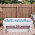 thumbnail image 3 of 51 Inch Foldable Bathtub for Adults, Portable Large Collapsible Soaking Tub with Headrest & Anti-Slip Seat, Freestanding Hot & Ice Bath Tub for Spa, Travel, Home Use, 3 of 5