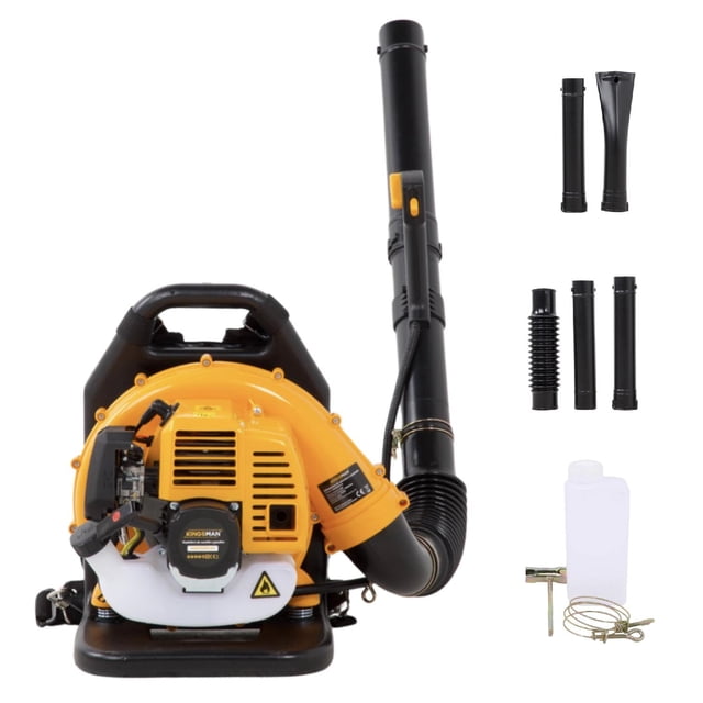 Sopladora De Aire Motor A Gasolina 2 Tiempos 43CC 2HP De Mochila Soplador De Hojas Kingsman amarillo Estandar
