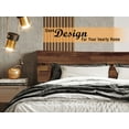 thumbnail image 3 of Acacia Aurora Bed Frame with Headboard Solid Wood Platform Bed, Queen Size Bed Frame, Unique Design Contemporary Signature Wood Bed Compatible with All Mattresses, Non-Slip and Noise-Free, Chocolate, 3 of 5