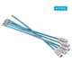 thumbnail image 3 of Uxcell 3.5" Cable de llavero de alambre 5 paquetes Anillo de llave de acero inoxidable Azul, 3 of 6
