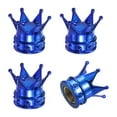 thumbnail image 1 of Tapas de válvula de neumático Uxcell Crown, 4 piezas de tapas de válvula de neumático para vehículos, cubiertas de aire para neumáticos de automóvil, azul, 1 of 6