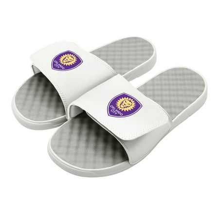 

Youth ISlide White/Gray Orlando City SC Primary Logo Slide Sandals
