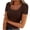 Coffee, variant on Womens Summer Tops Stylish Printed T-shirt Short Sleeves Crop Top Crew Neck Casual Blouse