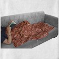 thumbnail image 6 of Peach Soft Flannel Fleece Throw Blanket, Hand Drawn Floral Arrangement Vibrant Colors Nature Drawing Style Abstract, Cozy Plush for Indoor and Outdoor Use, 50" x 60", Peach Orange Black, by Ambesonne, 6 of 6
