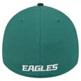 thumbnail image 4 of Men's New Era Midnight Green Philadelphia Eagles Visor Hit 39THIRTY Flex Hat, 4 of 5