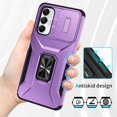 thumbnail image 3 of Funda para GANGXUN Samsung Galaxy A05S - Soporte metálico, Función magnética, Morado, 3 of 5