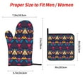thumbnail image 3 of ZICANCN Oven Mitts and Pot Holders Sets, Exotic Style Tribal Geometry Baking Sets Kitchen Heat Resistant 4 Pieces, 3 of 8