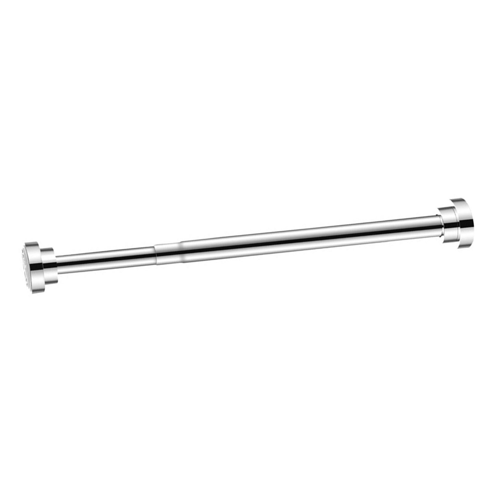 Tension Shower Rods No Drill Adjustable Closet Rod Stainless Steel Punch Free Retractable Clothes Drying Rod For Bathroom Bedroom Closet