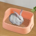 thumbnail image 6 of Rabbits Potty Trainer Tray Bedding Box Cage Toilet Pet Pan Pets Toilets for Galesaurs, Bunny ,Guinea Pig, Small Animal, Chinchilla Pink, 6 of 8