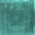 thumbnail image 1 of Ahgly Company Machine Washable Indoor Square Oriental Turquoise Blue Industrial Area Rugs, 7' Square, 1 of 4
