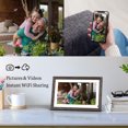 thumbnail image 5 of BSIMB 14 Inch 32GB Wood-Effect WiFi Digital Photo Frame HD IPS Touch Screen Large Picture Frame, Remote Control, Auto-Rotate, Wall-Mounted, Share Photos & Videos via App & Email, 5 of 9