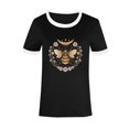 thumbnail image 4 of Njagoc3 2025 Summer New Arrival Womens Stylish Bumblebee Print Short Sleeve Crewneck Casual T-Shirt - Comfortable Loose Fit & Trendy Design, 4 of 6