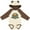 Natural & Brown w Ears, variant on Inktastic Duck Hunting Legend Boys or Girls Long Sleeve Baby Bodysuit