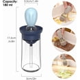 thumbnail image 2 of Oil Dispenser with Brush - 2 Pack Glass Olive Oil Dispenser Bottle with Basting Brush for Cooking Frying Baking Kitchen 180ml, T-OB21 Blue, 2 of 5