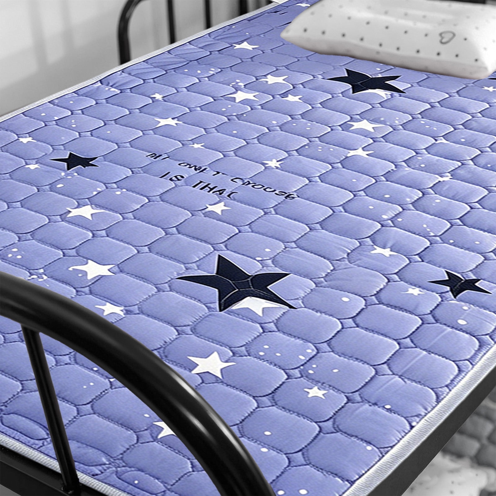 Double Sided Mattress Protector Waterproof Non Slip Fitted Bed Cover Washable Reversible Mattress Pad Quilted Breathable Dust Resistant Bed Sheet Protector Durable Bedding for Home Dorm Use