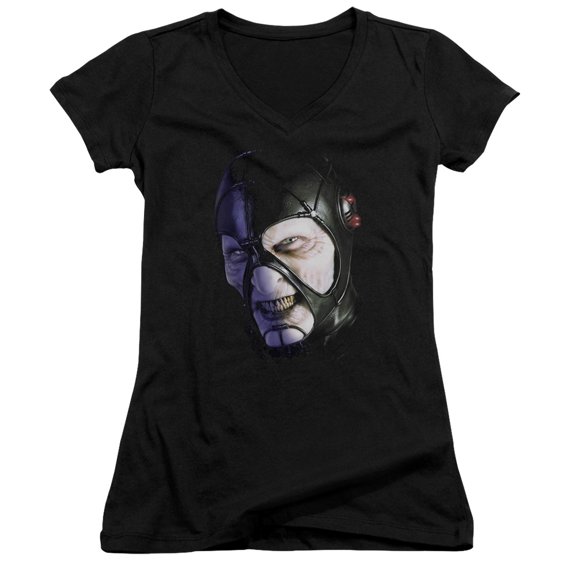 Farscape Keep Smiling Junior Women's V-Neck T-Shirt Black