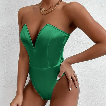 Hamky Rompers for Women Lounge Sets Women s Backless Bodysuit Glitter Sleeveless V Neck Chain Tank Party Clubwear Athletic Romper Dressy Romper Sexy Romper B XL