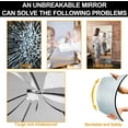 thumbnail image 3 of Shatterproof Shower Mirror Fogless for Shaving(2 Pack,Larger 10.7x8 inch)43% Than Original,Unbreakable Deluxe Plexiglass Makeup Mirror,Largest Bathroom Wall Hanging,Portable Handheld Camping,Silver, 3 of 6