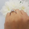 thumbnail image 4 of Dazzlingrock Collection 18K White Sapphire & White Diamond Bridal Halo Engagement Ring Set 1 3/4 CT, White Gold, Size 5.5, 4 of 4