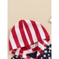 thumbnail image 6 of Baby Boy Summer Outfits Short Sleeve Stars and Stripes Print Hoodie + Shorts Set Toddler Clothes, 6 of 10