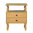 thumbnail image 5 of Vivienne Walker Edison Easy Assembly Solid Wood Spindle 2-Drawer Nightstand - Natural, 5 of 18