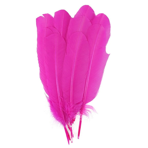 Zucker Feather Products Turkey Quills Selected - Right Wing - 10-12" - Shocking Pink