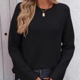 thumbnail image 2 of XMMSWDLA Winter Sweater for Women Long Sleeve Oversized Pullover 2024 Trendy Tops Knit Crewneck Sweater, 2 of 5