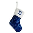 thumbnail image 2 of Calcetines con letras navideñas, calcetines sólidos de lana con colgante, adornos navideños, bolsas de regalo, calcetines para mujer., 2 of 3