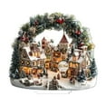 thumbnail image 2 of Noothes 2D Acrylic Snowy Village House, Christmas Desktop Decor with Miniature Holiday House Design, Festive Winter Scene Ornament for Living Room & Bookshelf Display, 2 of 5