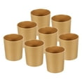 thumbnail image 1 of Uxcell 4" Maceta de plástico redonda para flores, contenedor para interior y exterior, paquete de 8 en dorado, 1 of 1