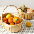 thumbnail image 2 of Fruit Basket Picnic Handbag Storage Baskets Kitchen Home Storage Organization, 2 of 6