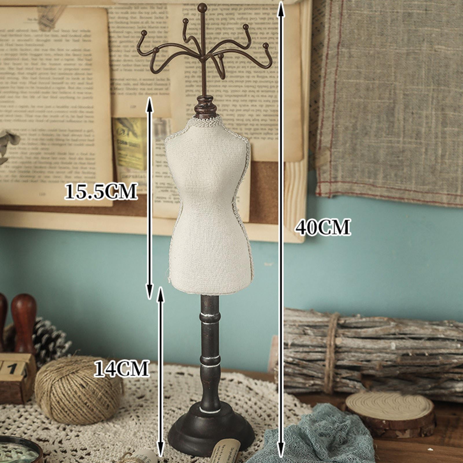Retro Mannequin Jewelry Organizer Stand Jewelry Tree Hanging Rack Holder Storage