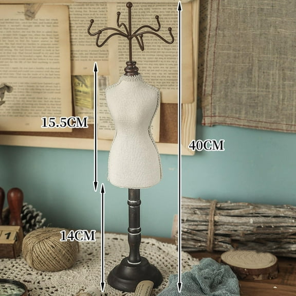 Segolike Retro Mannequin Jewelry Organizer Stand Display Jewelry Tree Holder Storage Decoration/ for Bracelets Bangles Earrings Shows Dresser/